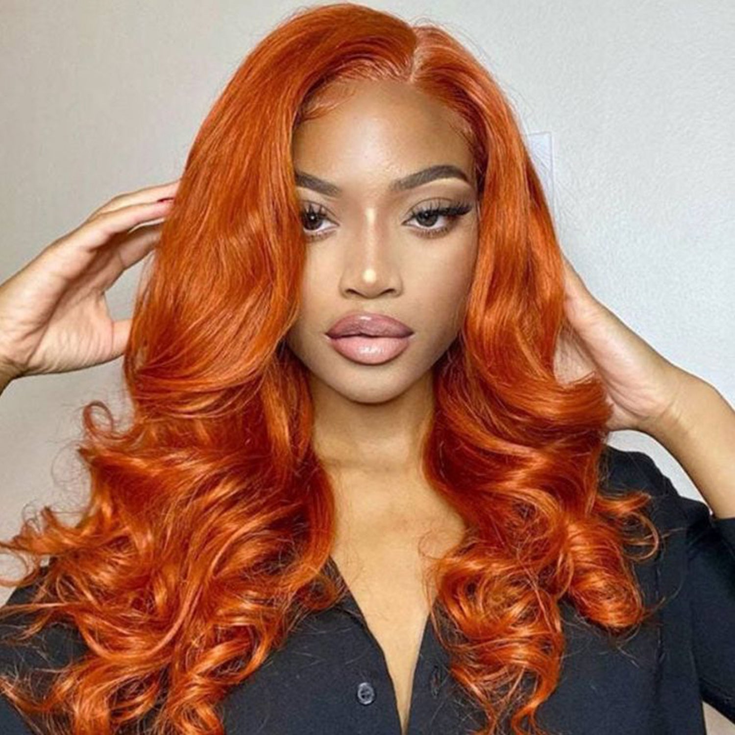 orange lace front wig