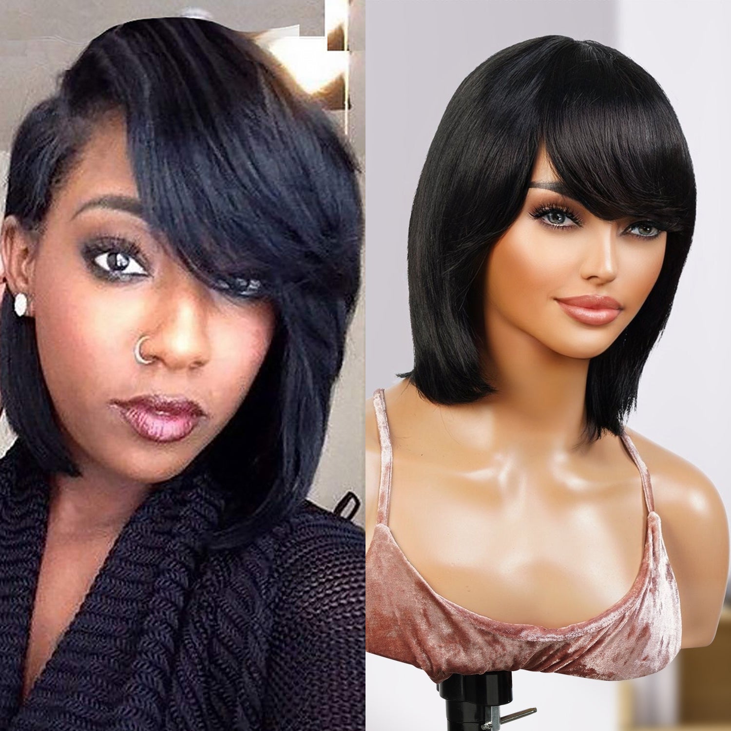 Instant Fab 100 Human Hair Wig Onyx 