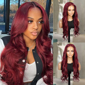 UpScale 100% Human Hair Wear and Go Pre Cut Pre Plucked Glueless 5x5 Closure Wig Bouncy Body Wave 24"