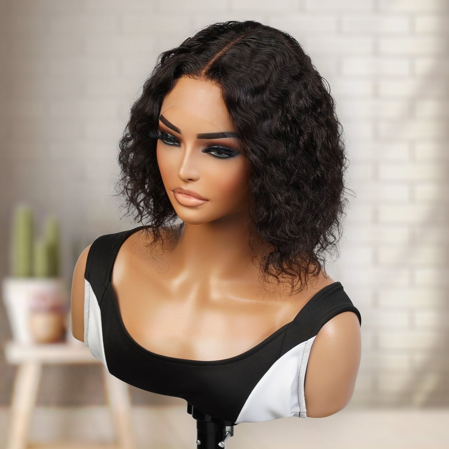 Pure Brazilian Virgin Remi Human Hair T-Part HD Lace Wig Water Fall