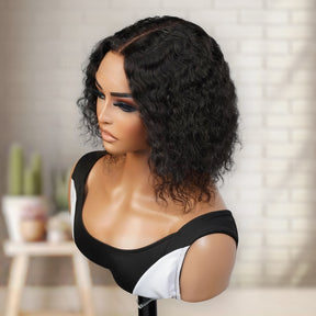 Pure Brazilian Virgin Remi Human Hair T-Part HD Lace Wig Water Fall