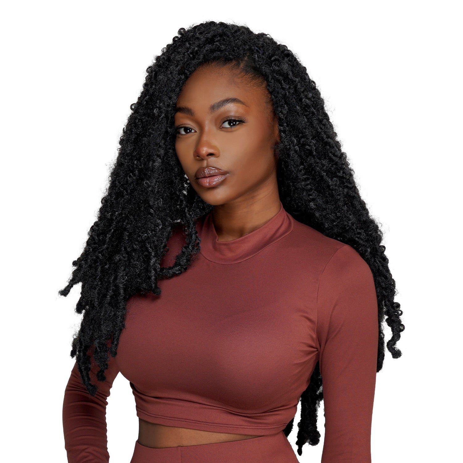 Authentic Synthetic Hair Pre-Looped Natural Butterfly Locs 18"