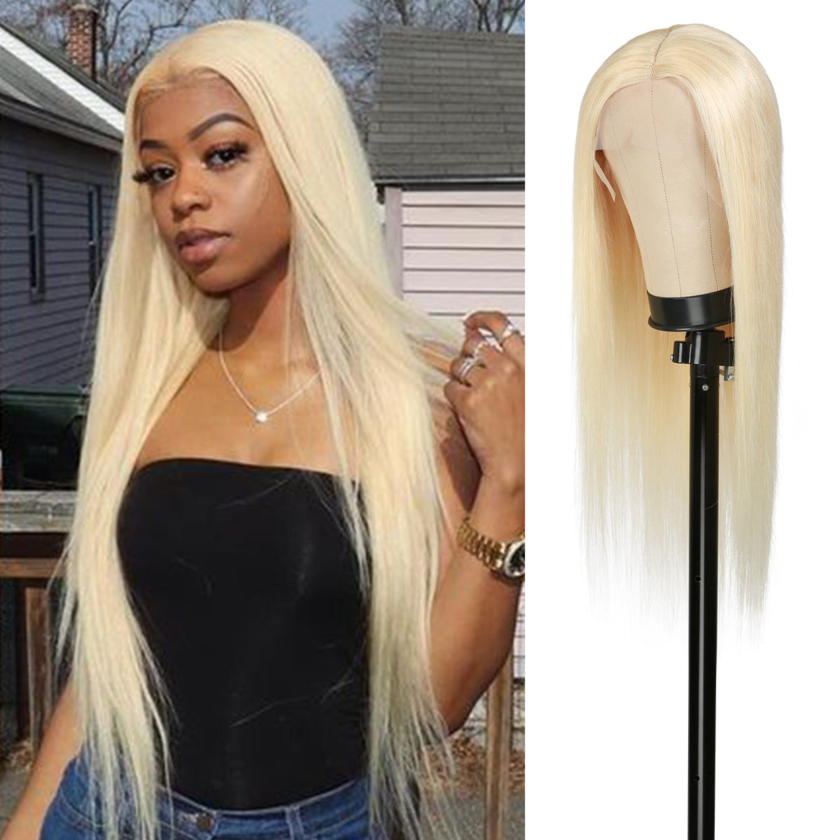 Celebrity Blonde Straight lace wig - Hair care