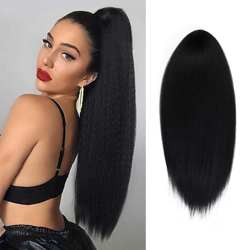 Synthetic Drawstring Ponytail Extensions for Sale South Africa Tagged  natural black - LolaSilk