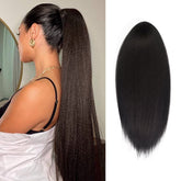 Instant Glitz Synthetic Drawstring Ponytail Natural Yaki Straight 24"