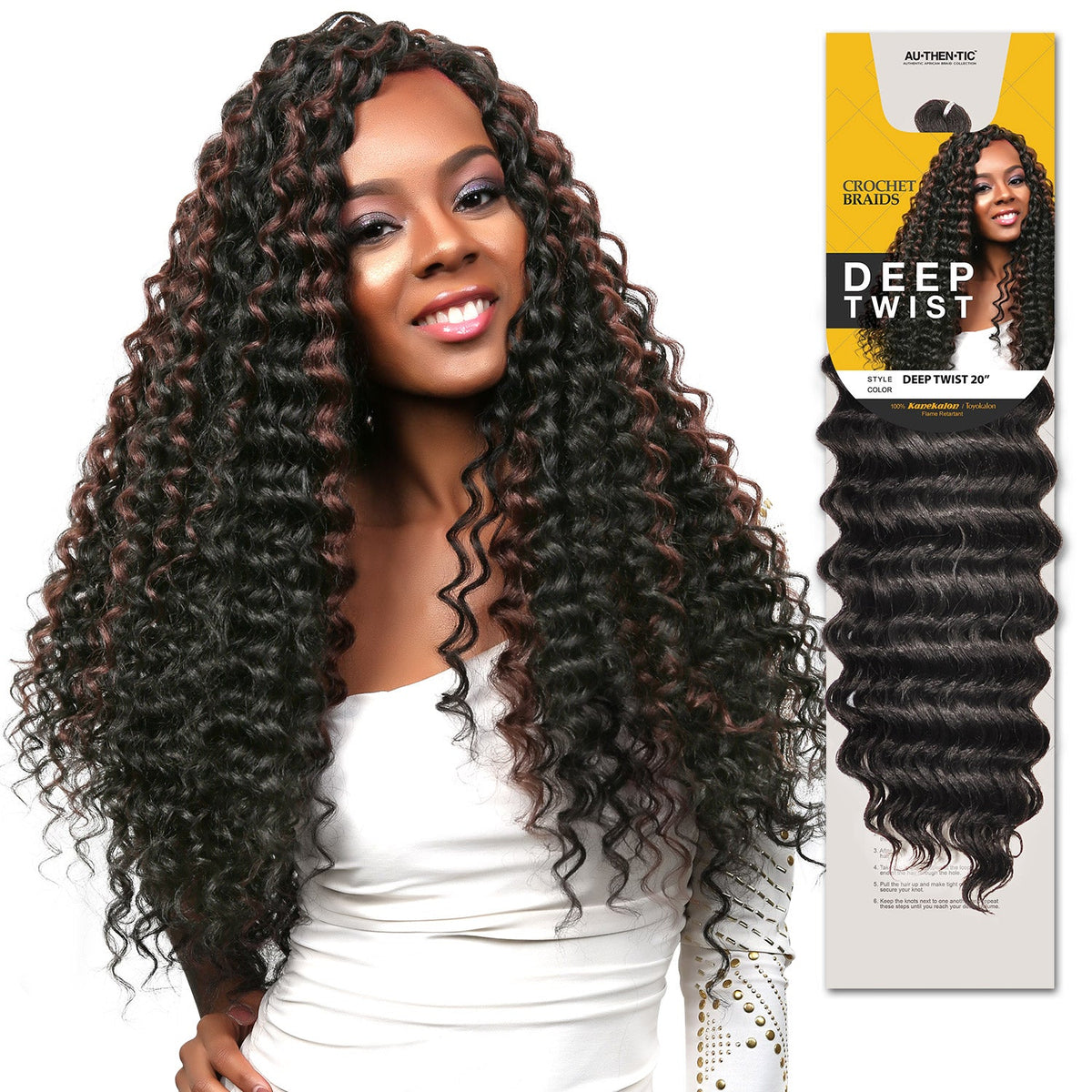 Authentic Synthetic Hair Crochet Braids Deep Twist 20 8785