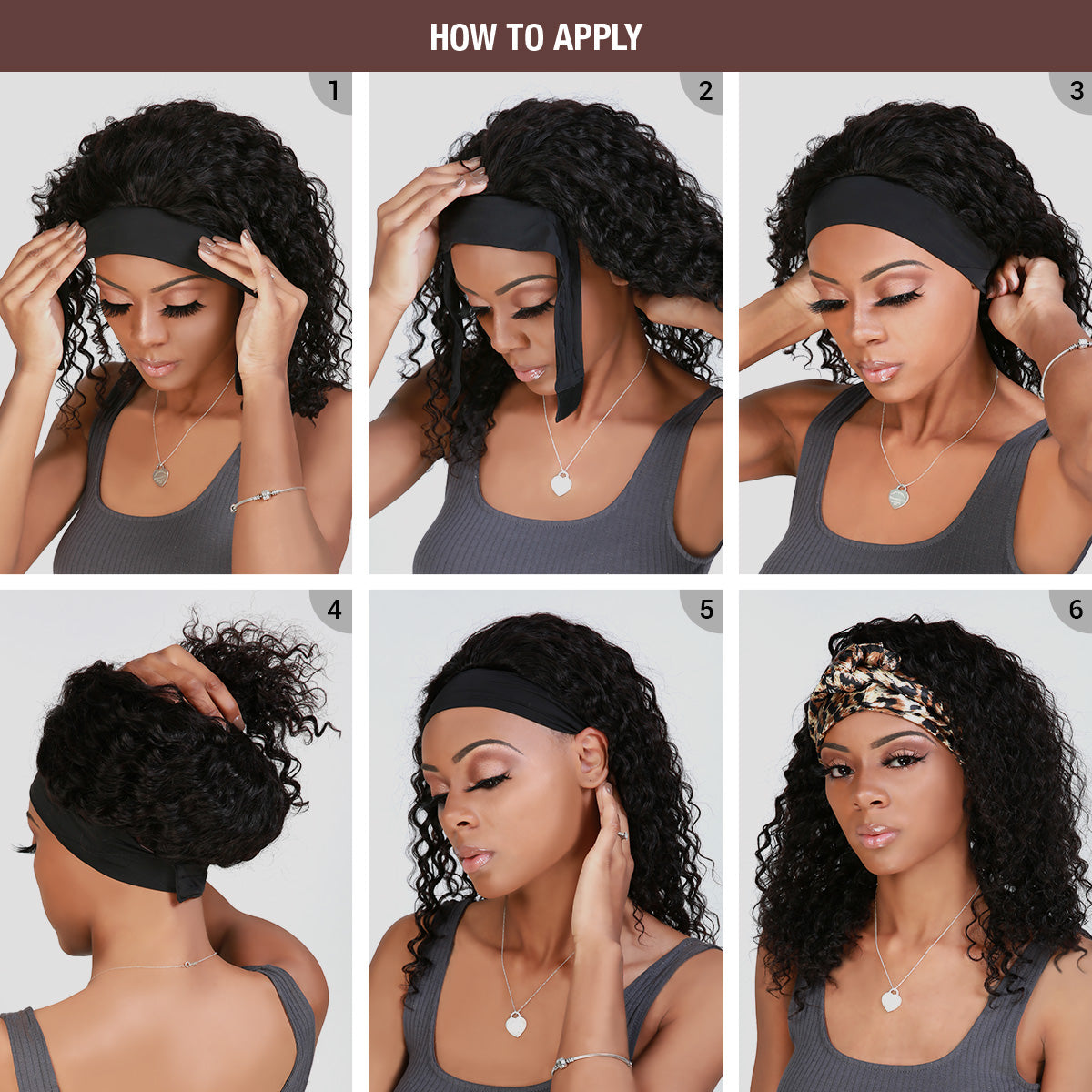 Diva Queen Virgin Human Hair Glueless None Lace Headband Wig Straight 22"