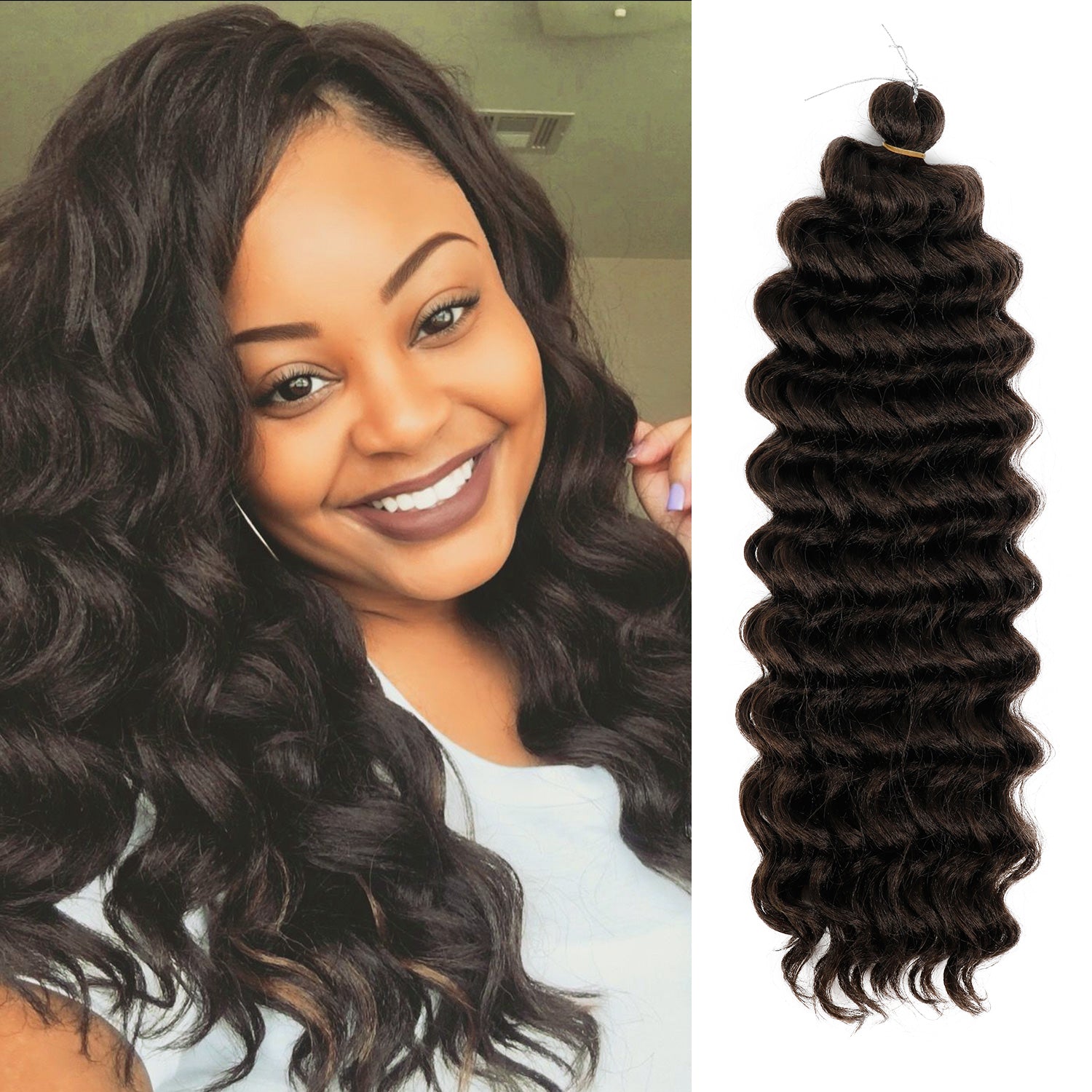 Authentic Synthetic Hair Crochet Braids Ripple Deep 20"